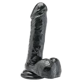 20cm Pikk Dildo Munadega - Must