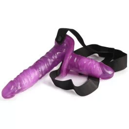 Kahe Vibraatoriga Kahe Otsaga Strap-On