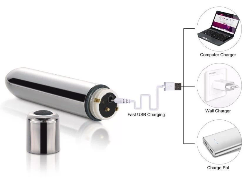 Mini Bullet Vibraator USB Laetav