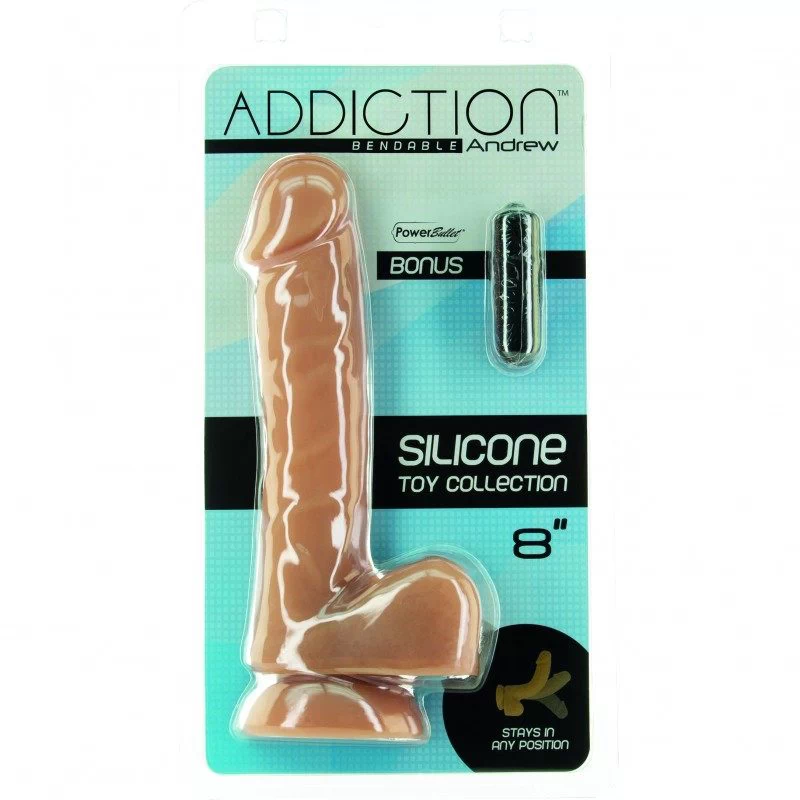 Addiction - Andrew Bendable Dong 8 Inch Caramel Dildo - Image 6