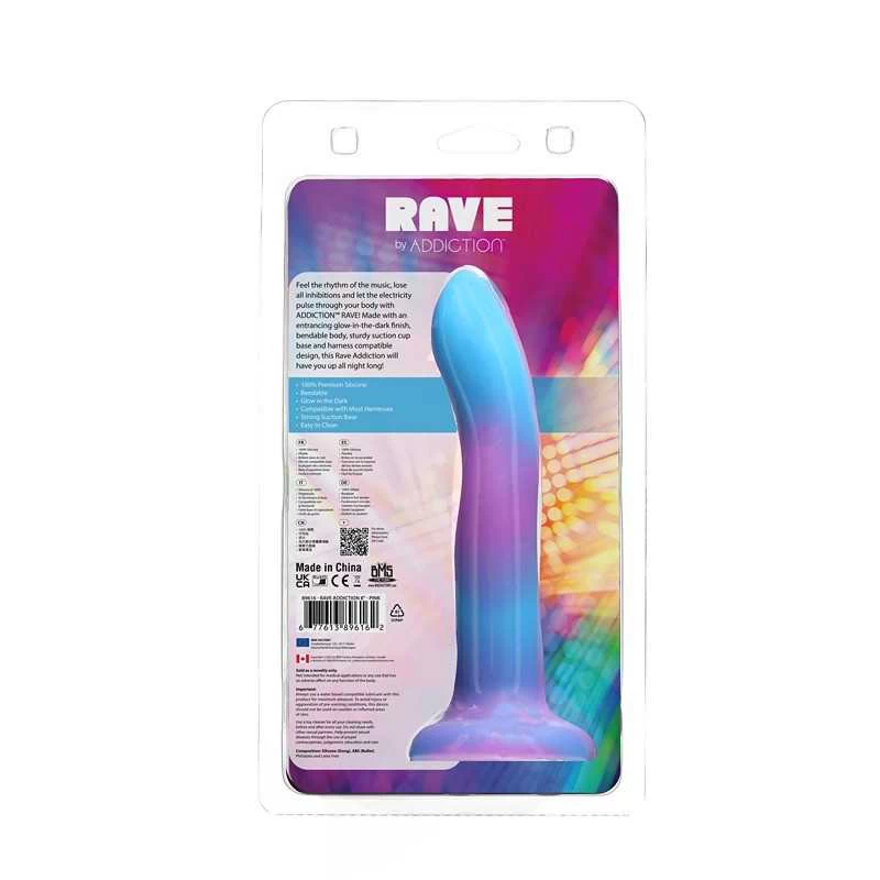 ADDICTION - RAVE DONG BLUE/PURPLE DILDO - Image 5