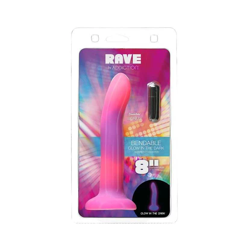 ADDICTION - RAVE DONG PINK/PURPLE DILDO - Image 4