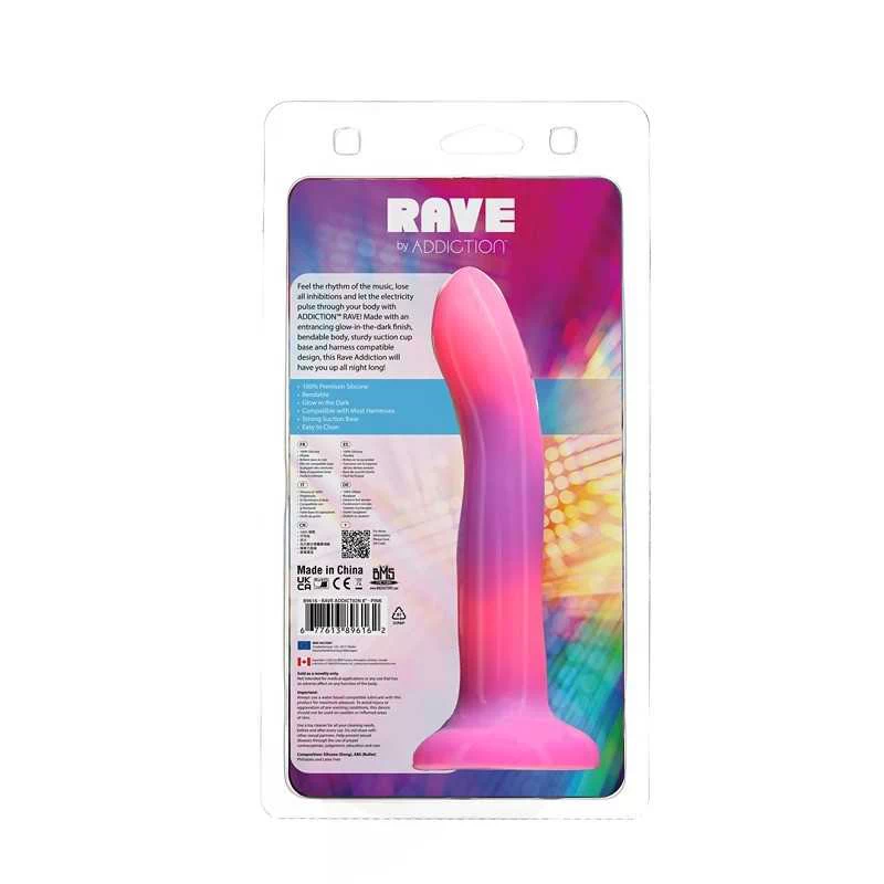 ADDICTION - RAVE DONG PINK/PURPLE DILDO - Image 5