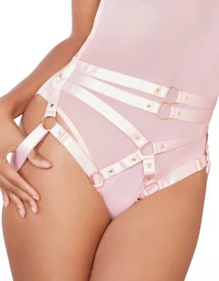Allure Lingerie Ava roosad rihmadest püksikud
