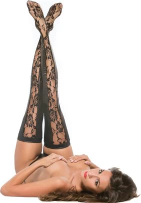 Allure Lingerie mustad märja välimusega sukad