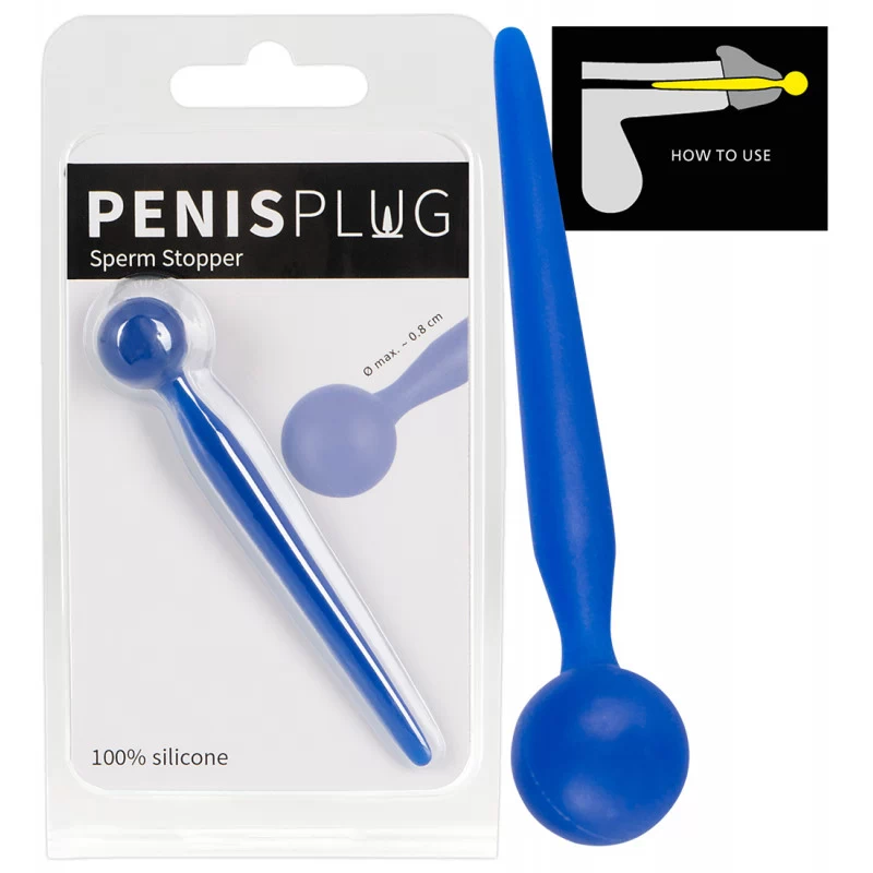 Auguta sinine peenisedilaator Sperm Stopper (⌀ 8mm)