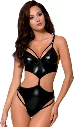 Avanua Muriel black wet look bodysuit