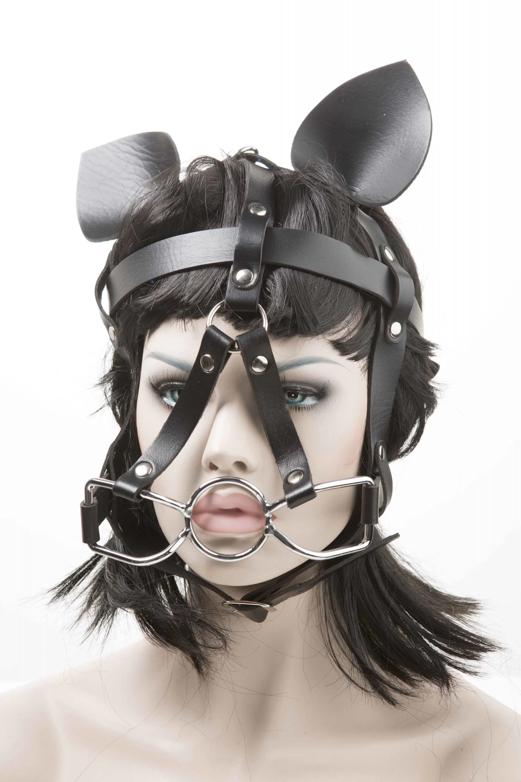 BD & SM metallist suuavaga kõrvadega mask