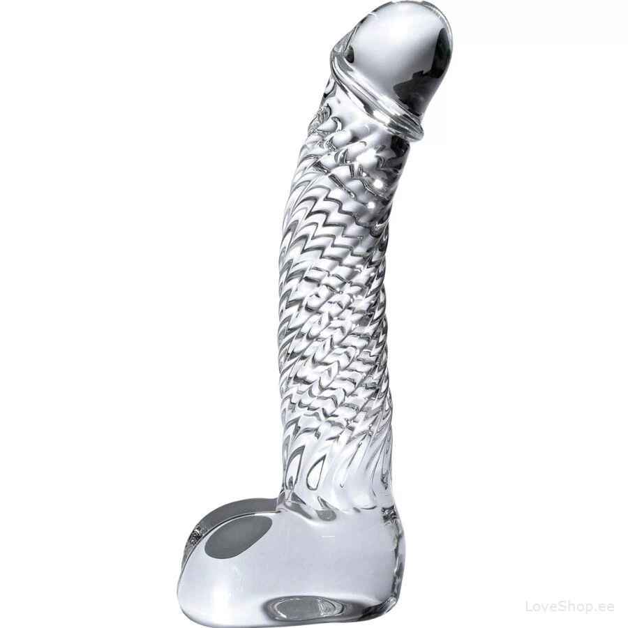 Borosilkaatklaasist anaaltapp/dildo Icicles No 61 (3x12.5cm)