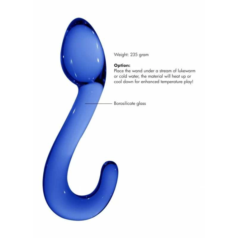 CHRYSTALINO - CHAMP BLUE GLASS DILDO - Image 2
