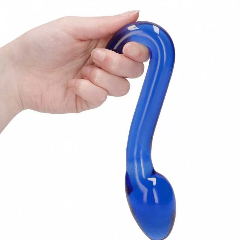CHRYSTALINO - CHAMP BLUE GLASS DILDO - Image 5