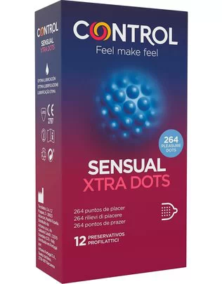 Control Sensual Extra Dots kondoomid (12 tk.)