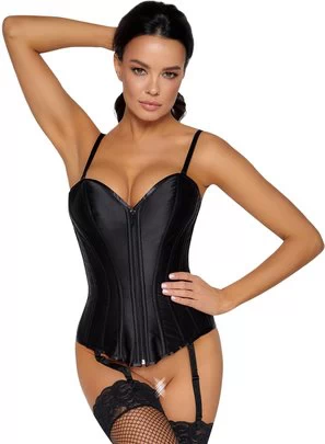 Cottelli Lingerie black suspender corset
