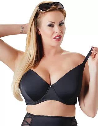 Cottelli Lingerie must pluss-suuruses rinnahoidja