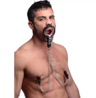Degraded Mouth Spreader with Nipple Clamps