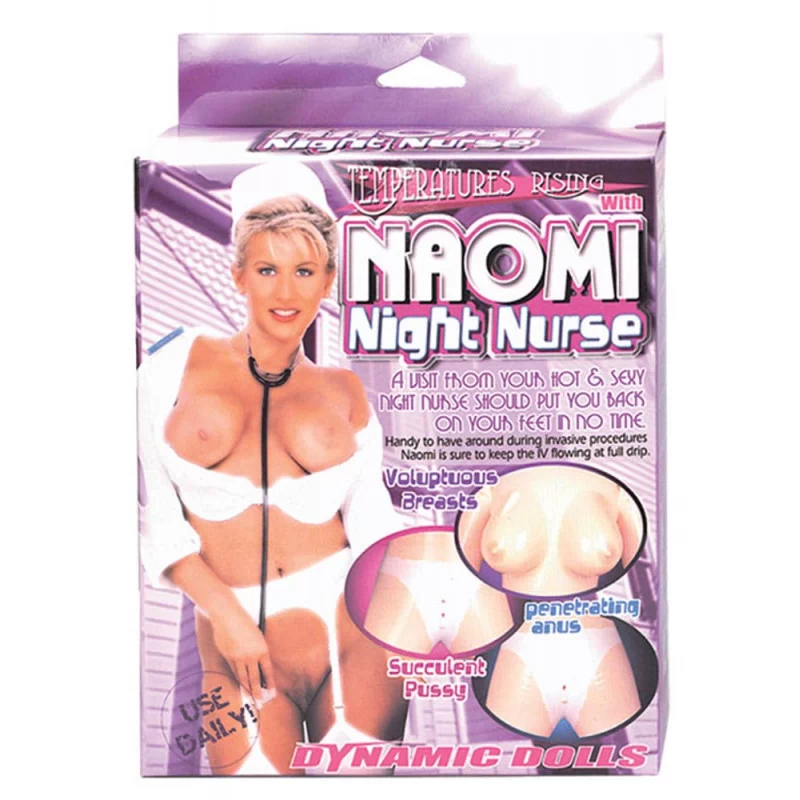 Elusuuruses täispuhutav kumminukk Naomi Night Nurse (kaasas kostüüm)