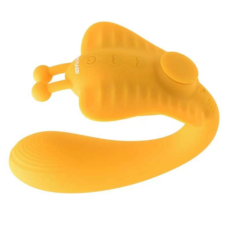 Evolved - The Monarch Strapless Strap On Vibrator - Yellow - Image 7