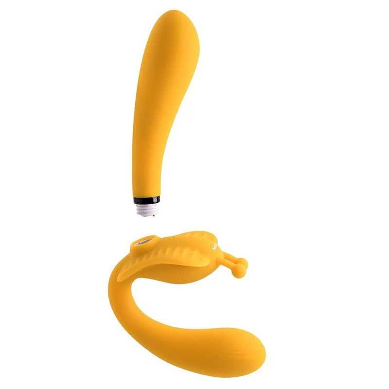 Evolved - The Monarch Strapless Strap On Vibrator - Yellow - Image 8