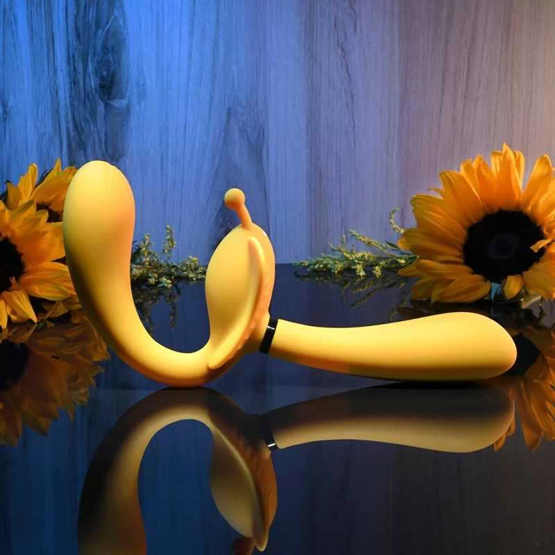 Evolved - The Monarch Strapless Strap On Vibrator - Yellow