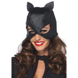 Faux Leather Cat Mask