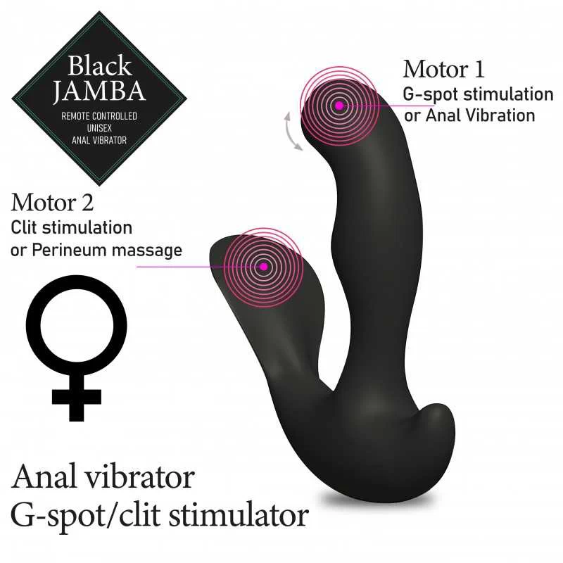 FeelzToys - Black Jamba Unisex Anaal Vibraator - Image 3