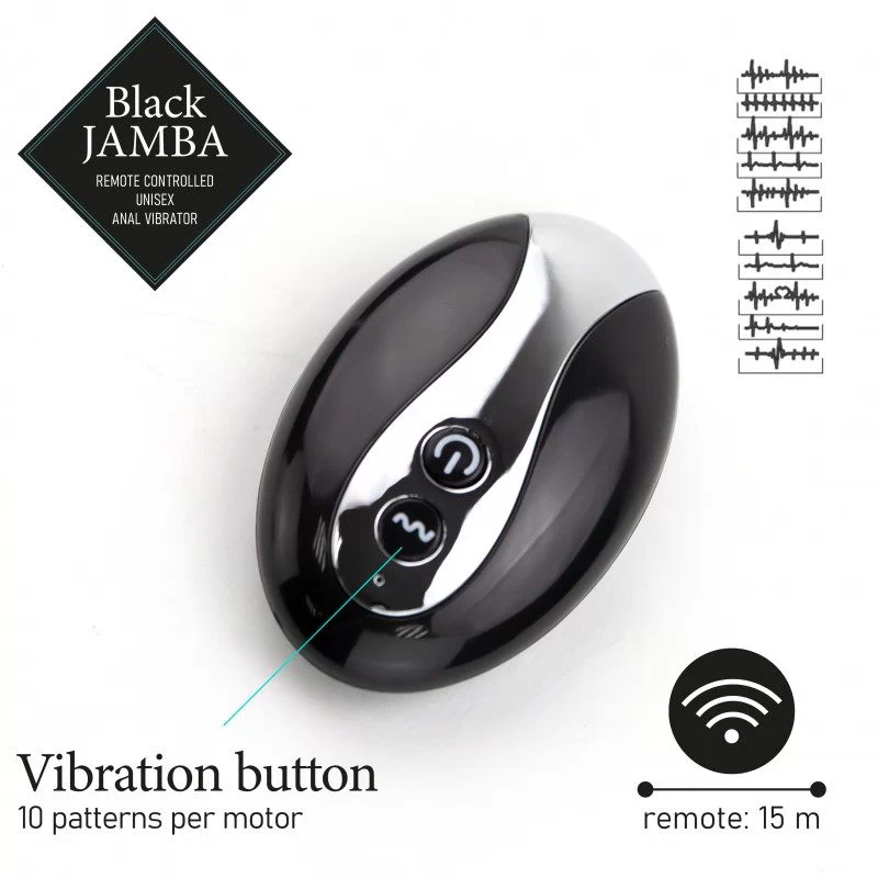 FeelzToys - Black Jamba Unisex Anaal Vibraator - Image 5
