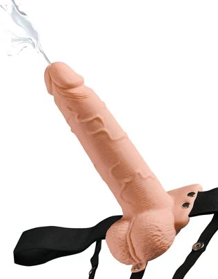 Fetish Fantasy Series Hollow Squirting Strap-On with Balls