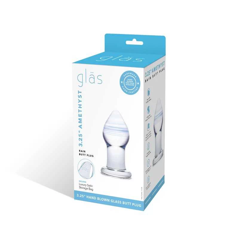 Gläs - Amethyst Rain Glass Butt Plug - Image 2