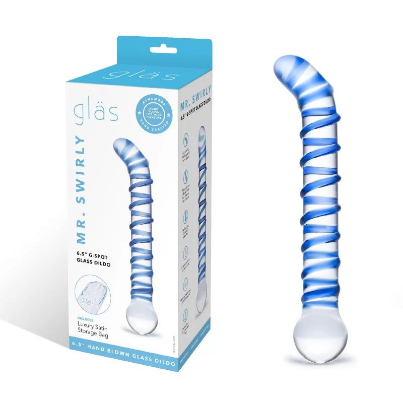 Glas - Mr. Swirly G-Spot Glass Dildo - Image 2