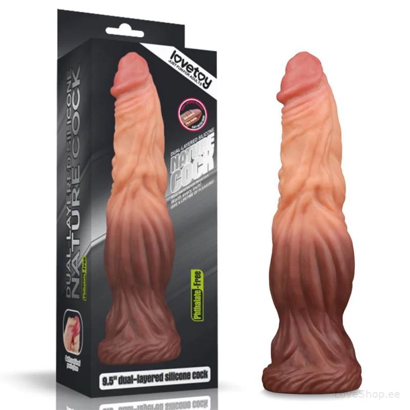 Hiiglaslik dildo Lovetoy Nature Cock 9.5" (24.5x6.3cm)
