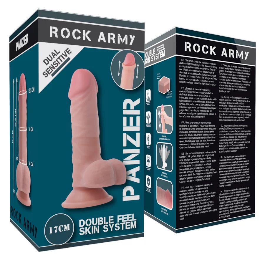 Iminapaga ülirealistlik dildo Rock Army Panzer (17x4.5cm)
