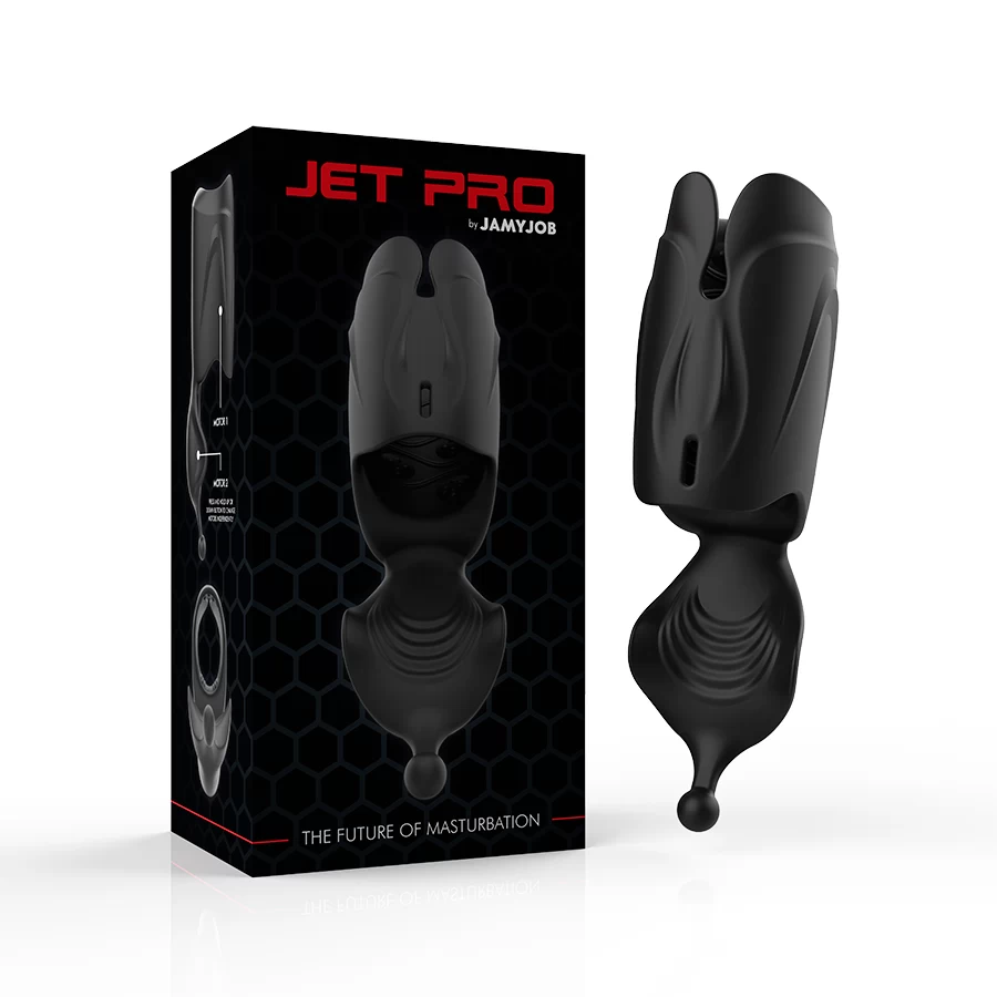 Kahe vibreeriva mootoriga masturbaator JamyJob Jet Pro