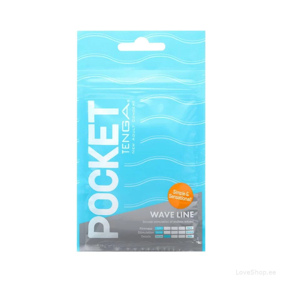 Käsimasturbaator Tenga Pocket Wave Line