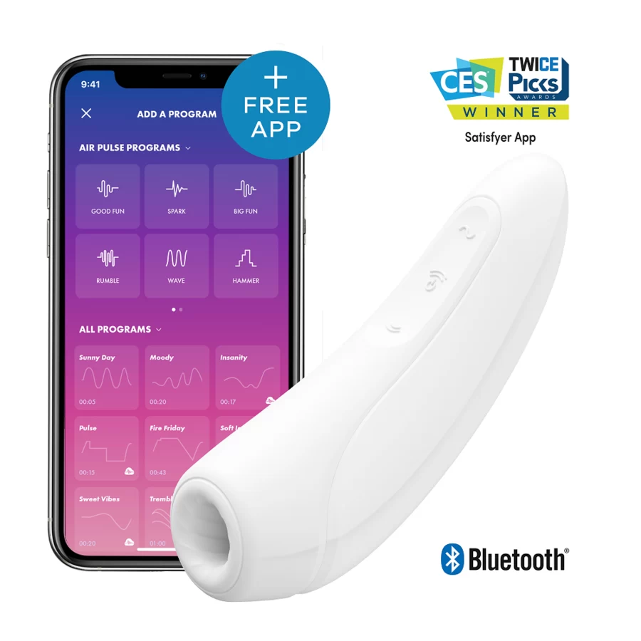 Kliitoristimulaator Satisfyer Curvy 1+ (valge)