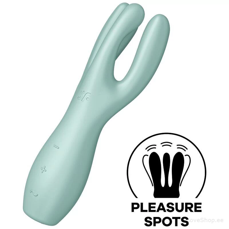 Kliitoristimulaator Satisfyer Threesome 3 (roheline)