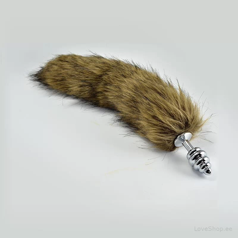 Koheva pruuni sabaga spiraalne anaaltapp S (3x7cm)