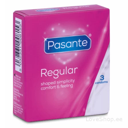 Kondoomid Pasante Regular (tavalised; 3tk)