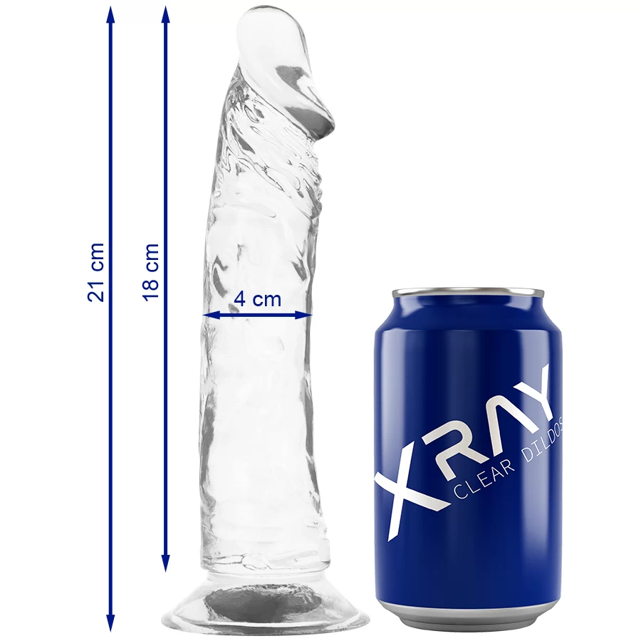 Läbipaistev dildo Xray (21x4cm)
