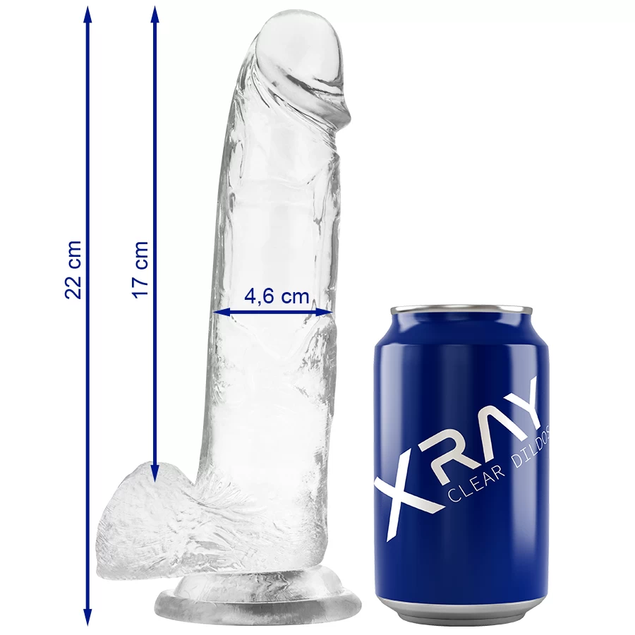 Läbipaistev dildo Xray (22x4.6cm)