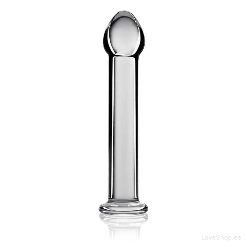 Läbipaistev klaasist dildo/anaaltapp Lovetoy Glass Romance Clear 1 (16x3.5cm)
