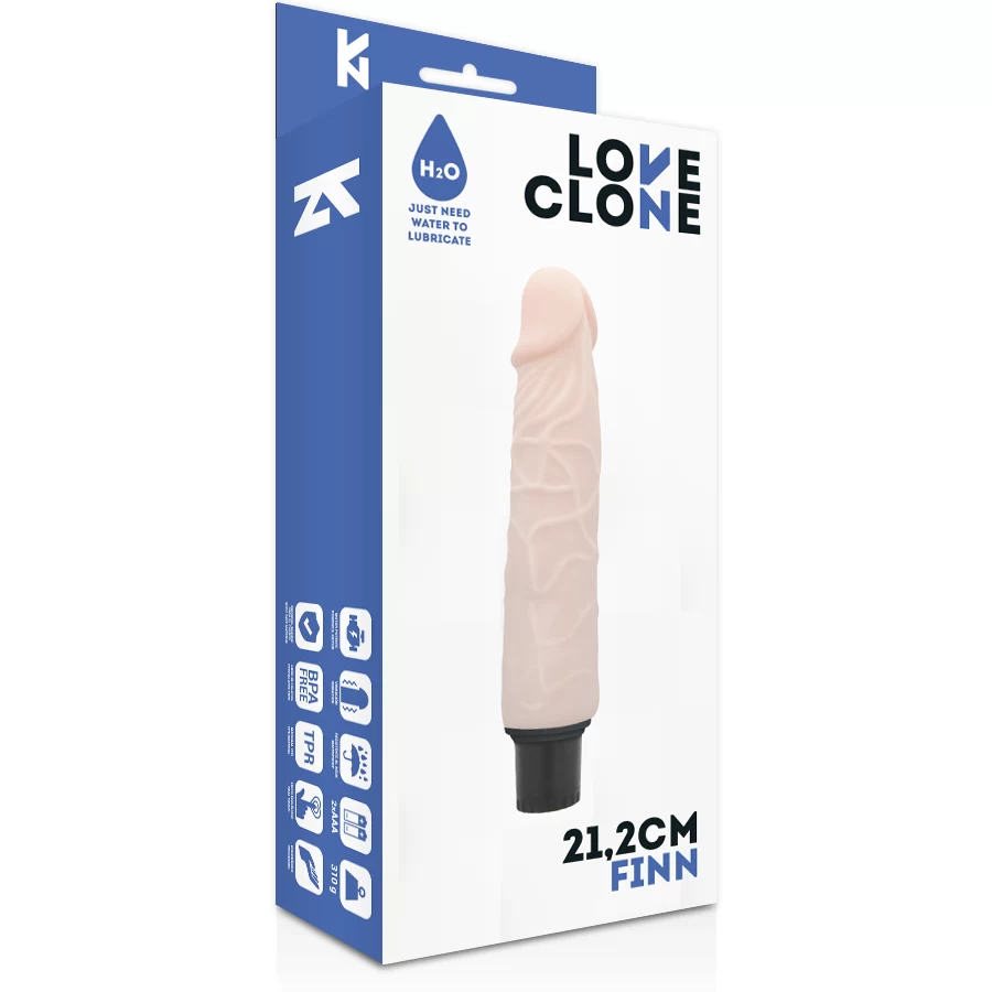 Loveclone vibreeriv veega libestuv dildo Finn (21.2x3.8cm)