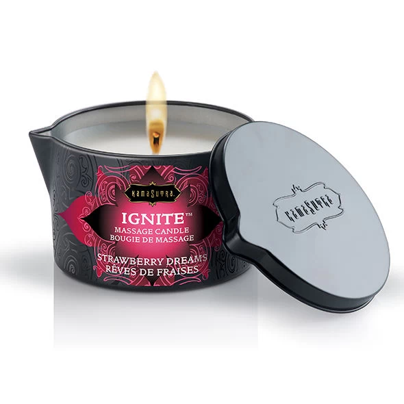 Massaažiküünal Kamasutra Ignite – magus maasikas (170ml)