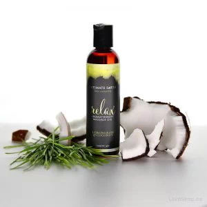 Massaažiõli Intimate Earth Relax (sidrunhein ja kookos)