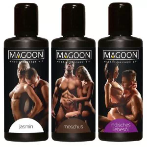 Massaažiõlide komplekt. 3 x 50ml (Muskus, Jasmiin ja Indian Love)