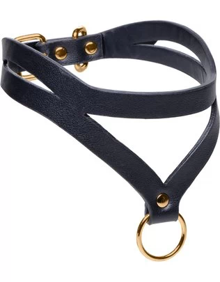 Master Series Bondage Beddie Leatherette Collar With O-Ring