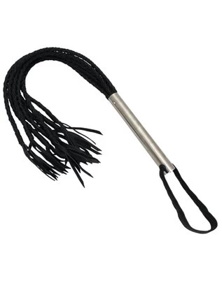 Mister B Iron Whips black leather flogger