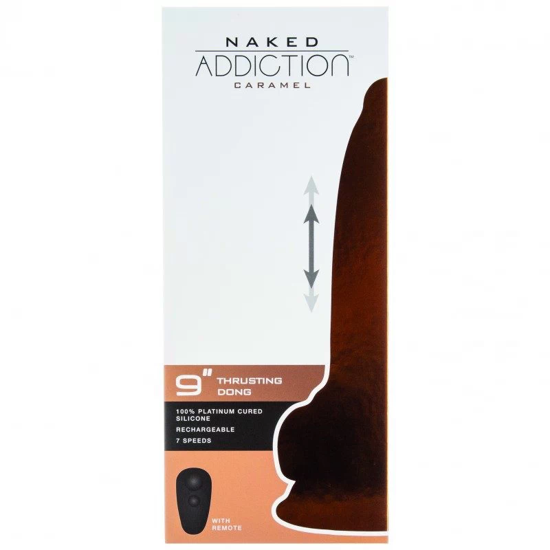 Naked Addiction - Thrusting Dong with Remote 23cm Caramel - Image 8