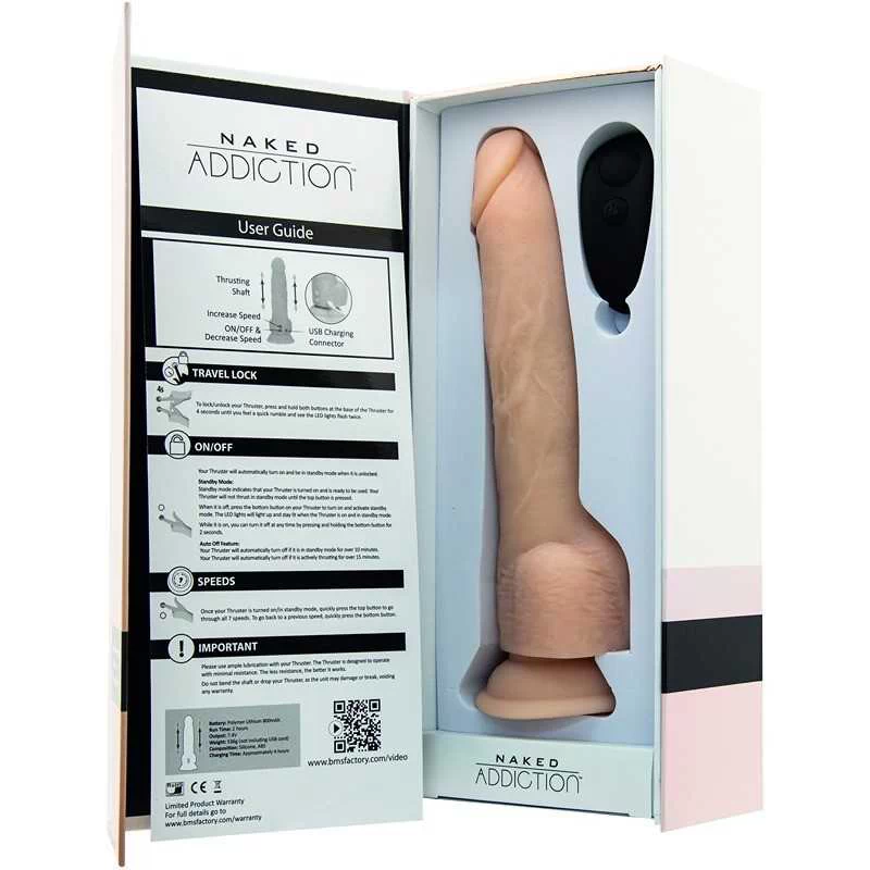 Naked Addiction - Thrusting Dong with Remote 23cm Vanilla - Image 8