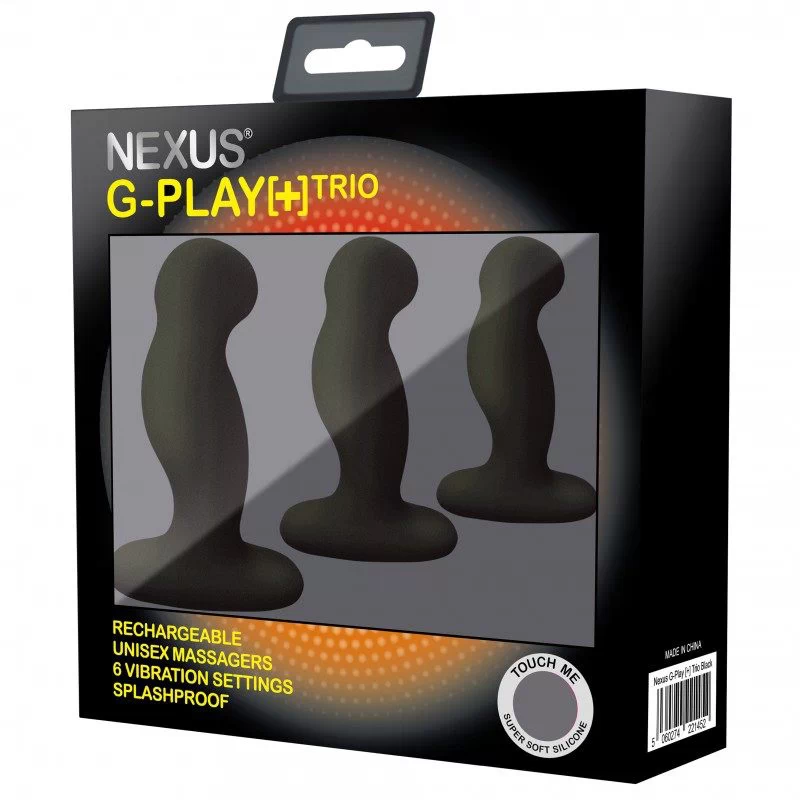 Nexus - G-Play Trio Plus Unisex Vibraatorite Komplekt S/M/L Must - Image 4