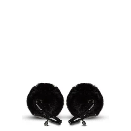 Noir karvapallidega mustad nibuklambrid